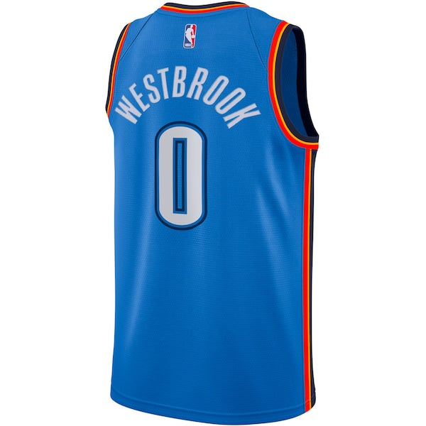 Russell Westbrook Oklahoma City Thunder Nike Swingman Player Jersey - Icon Edition - Blue - Image 3