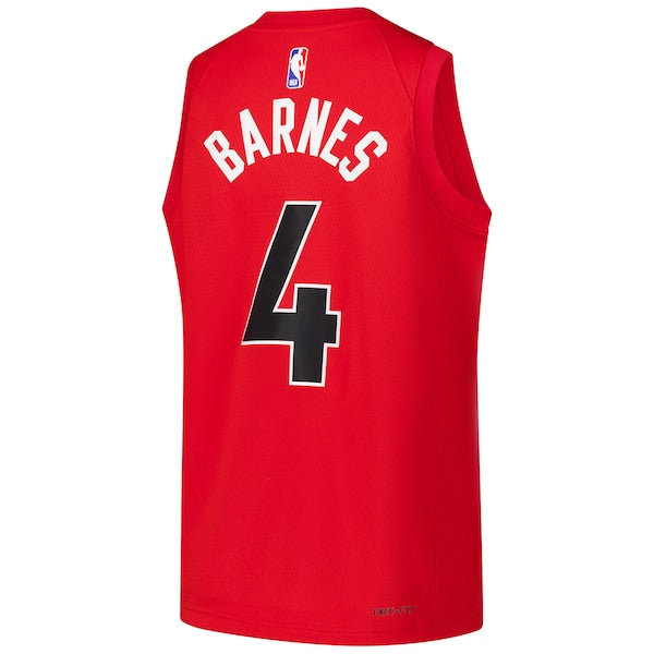 Scottie Barnes Toronto Raptors Nike Youth Swingman Jersey - Icon Edition - Red - Image 3