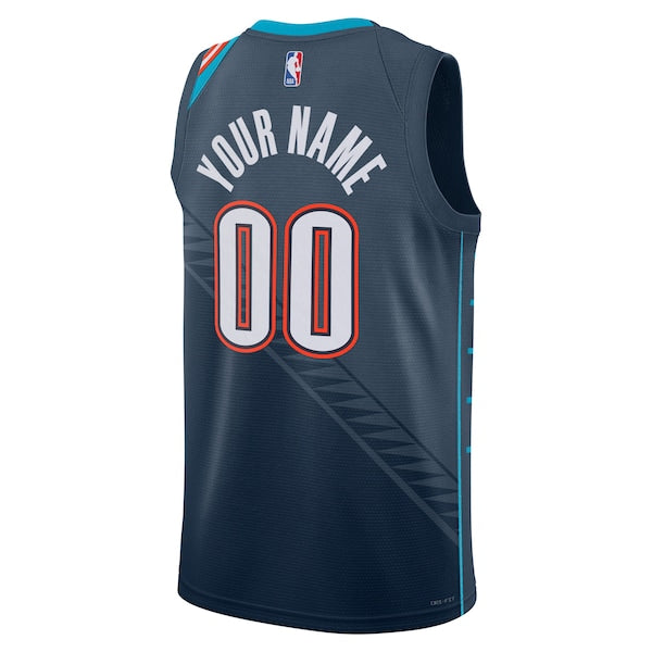 Oklahoma City Thunder Nike Unisex 2025/26 City Edition Swingman Custom Jersey - Blue - Image 3