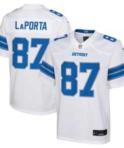 Sam LaPorta Detroit Lions Nike Youth Player Game Jersey - White
