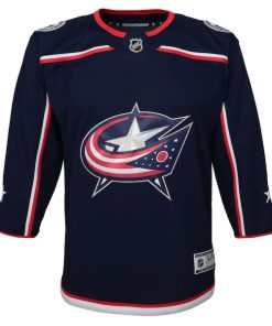 Alternative view of Columbus Blue Jackets Youth Home Premier Jersey - Navy