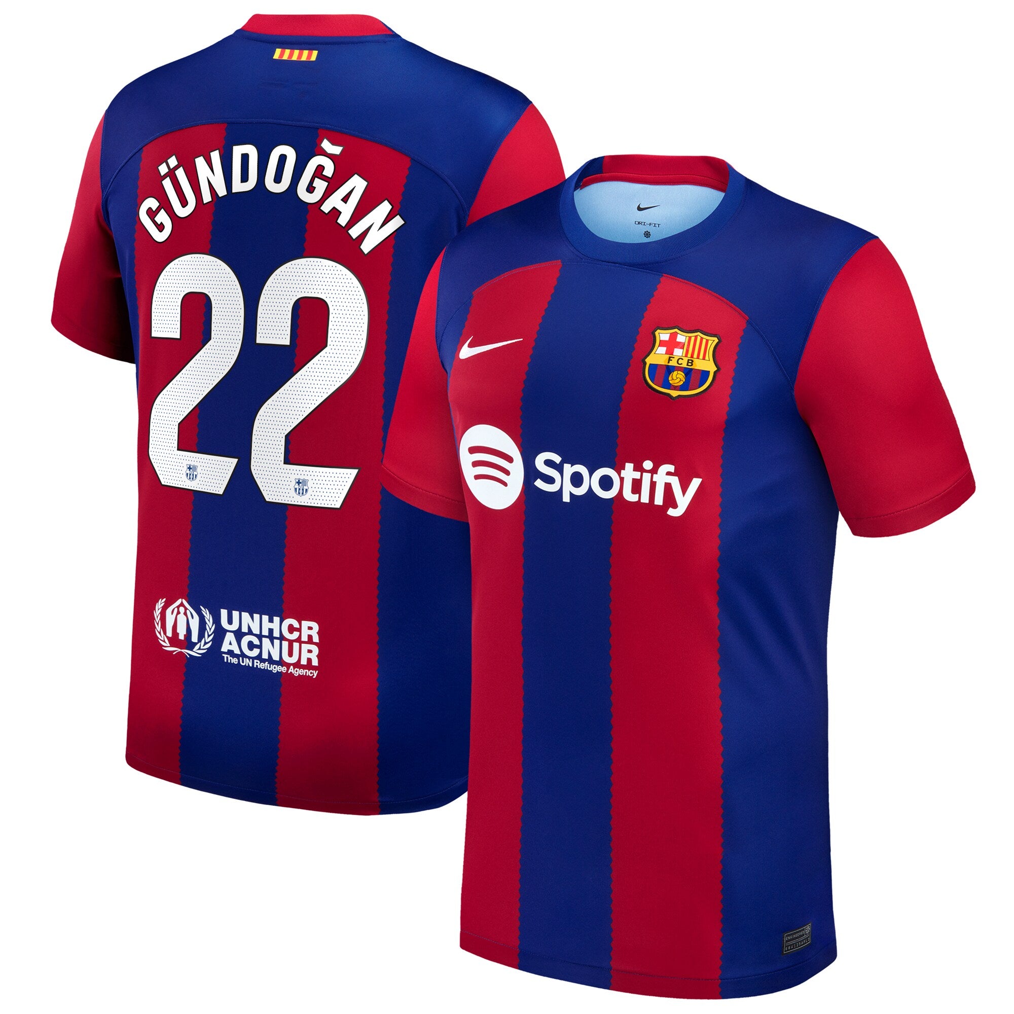 Ilkay G¨¹ndogan Barcelona Nike 2023/24 Third Replica Jersey - Aqua/Royal/White - Image 8