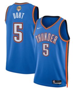 Luguentz Dort Oklahoma City Thunder Nike Unisex 2025 NBA Finals Swingman Jersey - Icon Edition - Blue