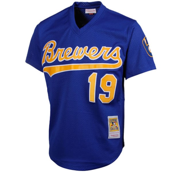 Robin Yount Milwaukee Brewers Cooperstown Mesh Batting Practice Jersey - Royal - Image 3
