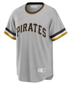 Alternative view of Roberto Clemente Pittsburgh Pirates Nike Road Cooperstown Collection Player Jersey - Gray
