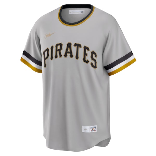 Roberto Clemente Pittsburgh Pirates Nike Road Cooperstown Collection Player Jersey - Gray - Image 2