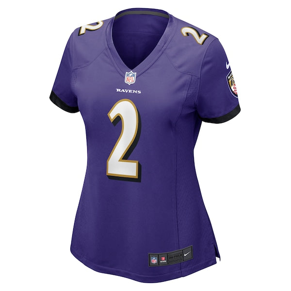 Nate Wiggins Baltimore Ravens Nike Women's Game Jersey - Purple - Image 5