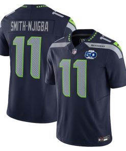 Jaxon Smith-Njigba Seattle Seahawks Nike Team 50th Season Vapor F.U.S.E. Limited Jersey - College Navy/Royal
