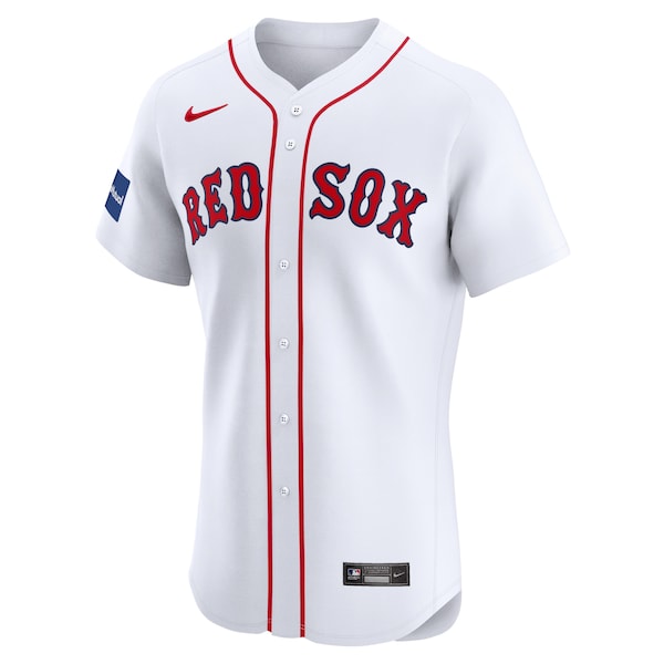 David Ortiz Boston Red Sox Nike Home Elite Sponsor Patch Player Jersey - White - Image 3