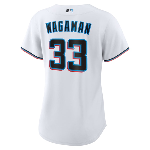 Eric Wagaman Miami Marlins Nike Women's Home Replica Jersey - White - Image 3