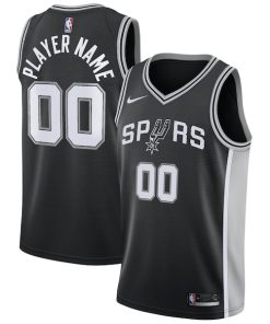 San Antonio Spurs Nike Swingman Custom Jersey Black - Icon Edition