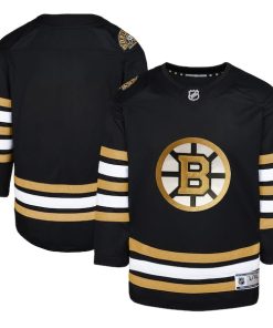 Boston Bruins Youth 100th Anniversary Premier Jersey - Black