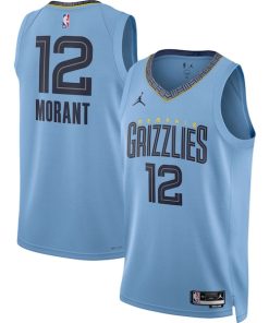 Ja Morant Memphis Grizzlies Jordan Brand Unisex Swingman Jersey - Statement Edition - Light Blue