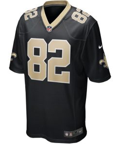 Alternative view of Bob Pollard New Orleans Saints Nike Game Retired Player Jersey - Black