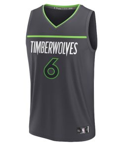 Alternative view of Jordan McLaughlin Minnesota Timberwolves  Youth Fast Break Replica Player Jersey - Statement Edition - Black