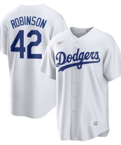Jackie Robinson Brooklyn Dodgers Nike Home Cooperstown Collection Player Jersey - White