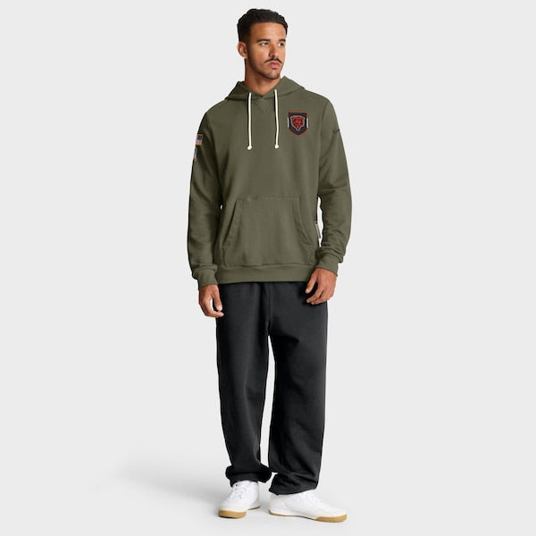 Chicago Bears Nike 2025 Salute to Service Sideline Standard Issue Dri-FIT Hoodie - Olive - Image 3