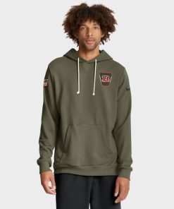 Cincinnati Bengals Nike 2025 Salute to Service Sideline Standard Issue Dri-FIT Hoodie - Olive