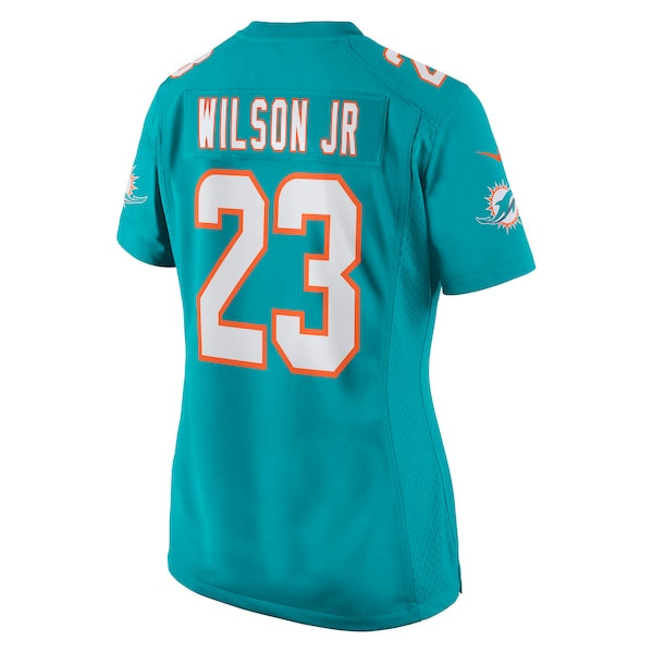 Jeff Wilson Jr. Miami Dolphins Nike Women's Game Player Jersey - Aqua - Image 3