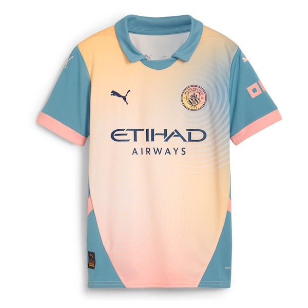 Manchester City Puma Youth 2024/25 Fourth Replica Jersey - Blue - Image 2