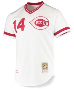 Alternative view of Pete Rose Cincinnati Reds Cooperstown Collection Authentic Jersey - White