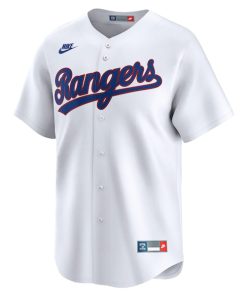 Alternative view of Texas Rangers Nike Throwback Cooperstown Collection Limited Jersey - White