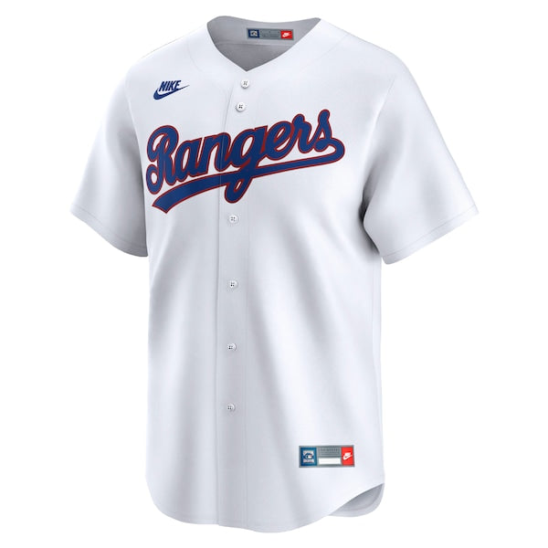Texas Rangers Nike Throwback Cooperstown Collection Limited Jersey - White - Image 2