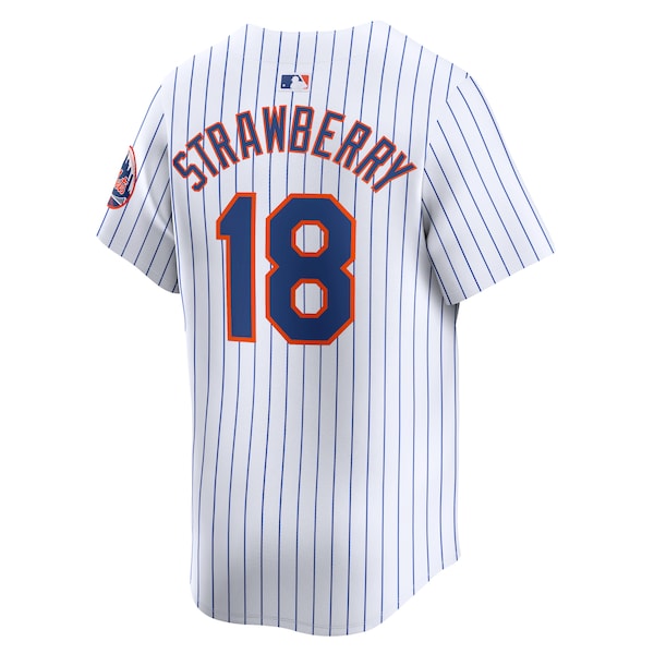 Darryl Strawberry New York Mets Nike Home Limited Player Jersey - White - Image 3