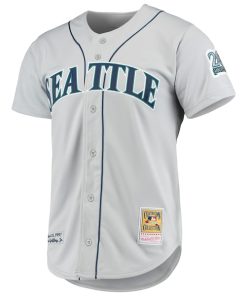 Alternative view of Ken Griffey Jr. Seattle Mariners 20th Anniversary Cooperstown Collection Authentic Jersey - Gray