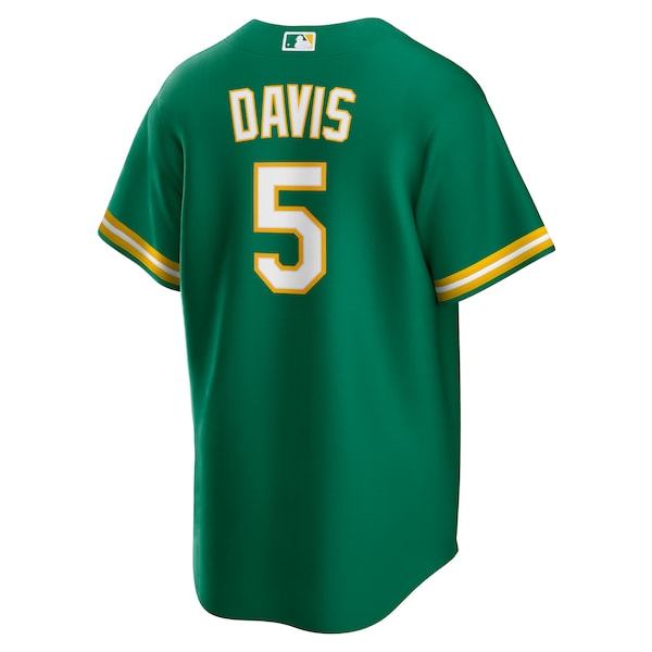 JD Davis Oakland Athletics Nike Alternate Replica Jersey - Kelly Green - Image 4