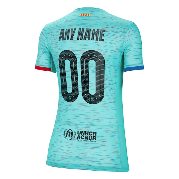 Barcelona Nike Women's 2023/24 Third Custom Replica Jersey - Aqua - Image 2