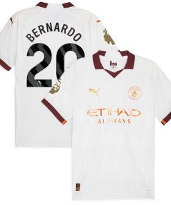 Bernardo Silva Manchester City Puma 2023/24 Away Authentic Jersey - White