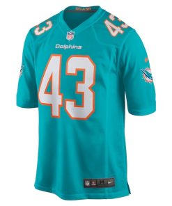 Alternative view of Andrew Van Ginkel Miami Dolphins Nike Game Jersey - Aqua