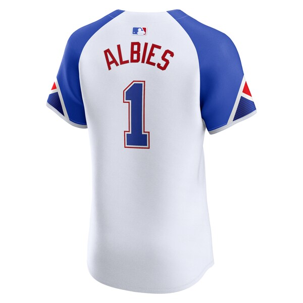 Ozzie Albies Atlanta Braves Nike City Connect Elite Player Jersey - White - Image 5