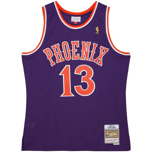 Steve Nash Phoenix Suns 2001/02 Hardwood Classics Swingman Jersey - Purple/White - Image 3