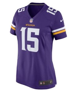 Alternative view of Dallas Turner Minnesota Vikings Nike Women's Game Jersey -  Purple