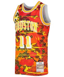 Alternative view of Yao Ming Houston Rockets 2004/05 Hardwood Classics Lunar New Year Swingman Jersey - Red