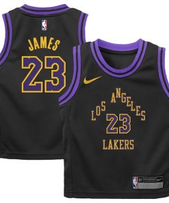 LeBron James Los Angeles Lakers Nike Preschool  2023/24 Swingman Replica Jersey - City Edition - Black