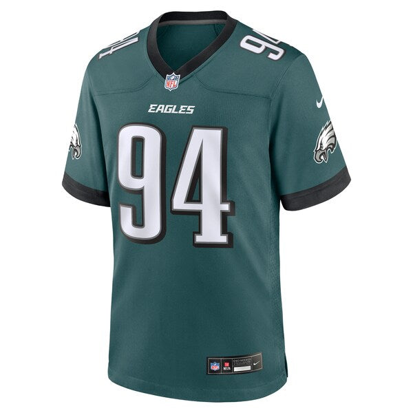 Byron Young Philadelphia Eagles Nike Team Game Jersey - Midnight Green - Image 3