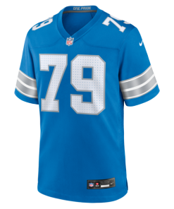 Alternative view of Quinton Jefferson Detroit Lions Nike Team Game Jersey -  Blue