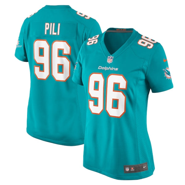 Brandon Pili Miami Dolphins Nike Women's Game Jersey - Aqua