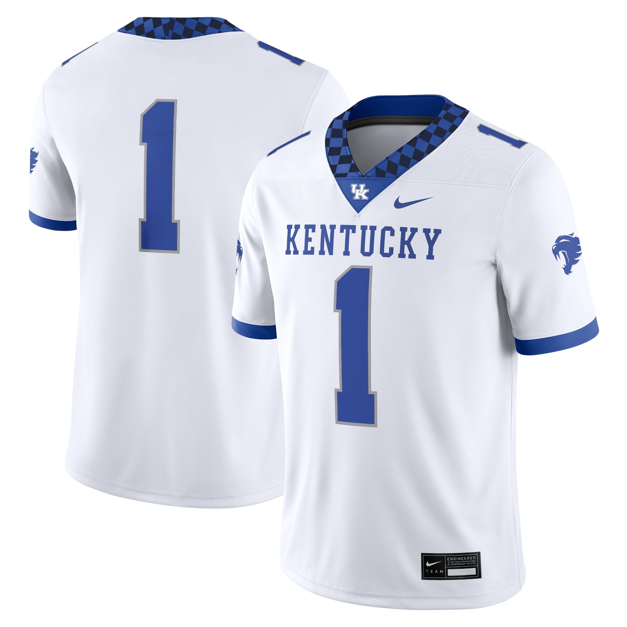 #1 Kentucky Wildcats Nike Game Jersey - Royal/White - Image 5