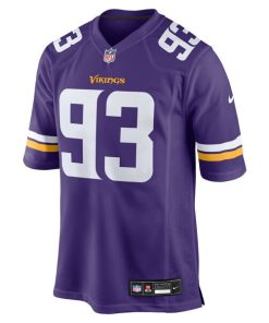 Alternative view of Jonathan Allen Minnesota Vikings Nike Team Game Jersey -  Purple