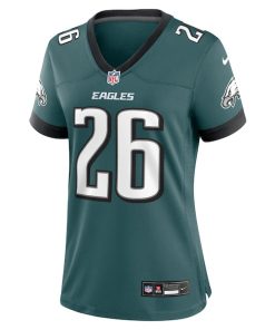 Alternative view of Saquon Barkley Philadelphia Eagles Nike Women's Game Player Jersey - Midnight Green