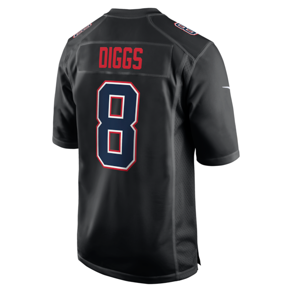 Men's New England Patriots Stefon Diggs Nike Black Super Bowl LX Patch Carbon Fashion Game Jersey - Image 3