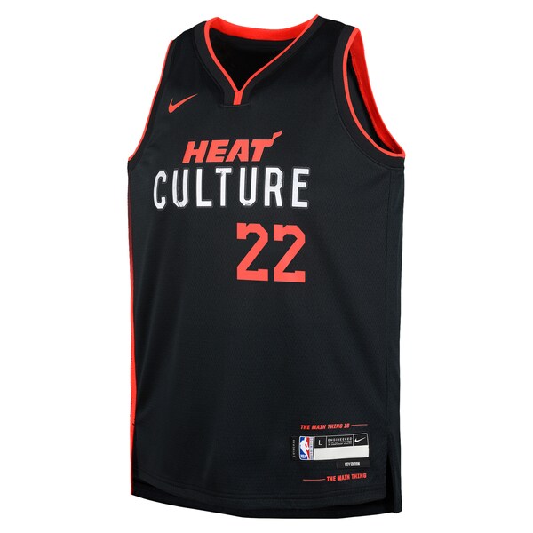 Jimmy Butler Miami Heat Nike Youth Swingman Replica Jersey - City Edition - Black - Image 2