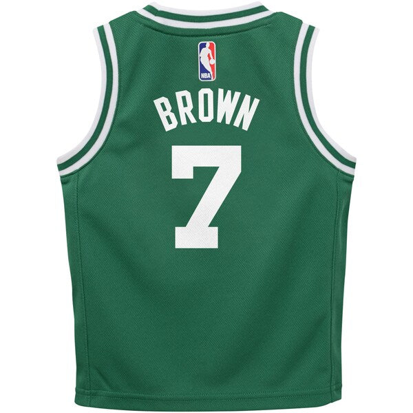 Jaylen Brown Boston Celtics Nike Preschool Swingman Player Jersey - Icon Edition - Kelly Green - Image 3