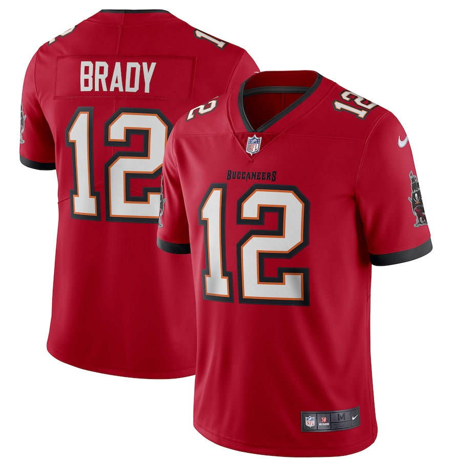 Tom Brady Tampa Bay Buccaneers Nike Alternate Vapor Limited Jersey - Pewter/Red - Image 5