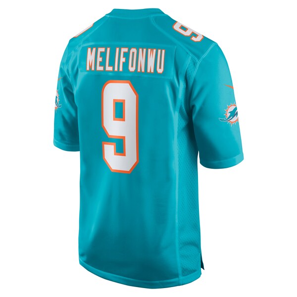Ifeatu Melifonwu Miami Dolphins Nike Team Game Jersey - Aqua - Image 3
