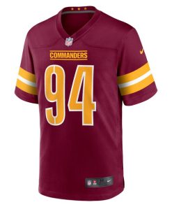 Alternative view of Da'Ron Payne Washington Commanders Nike Game Jersey - Burgundy